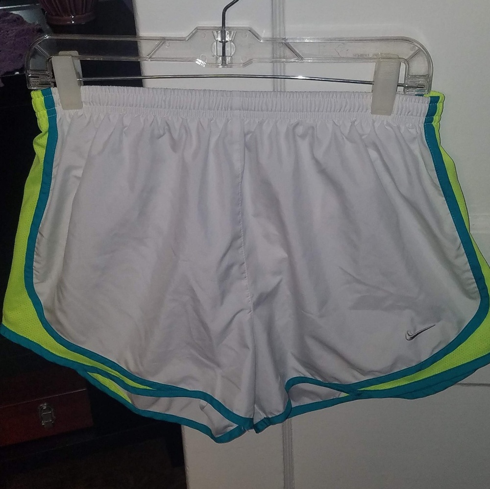 White Nike Running Shorts